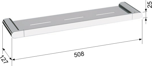 Sapho FLORI polička 508x25x127mm, bílá mat RF016/14