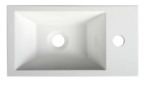 Sapho AMAROK umývátko, litý mramor, 40x22cm, baterie vpravo, bílá AR500
