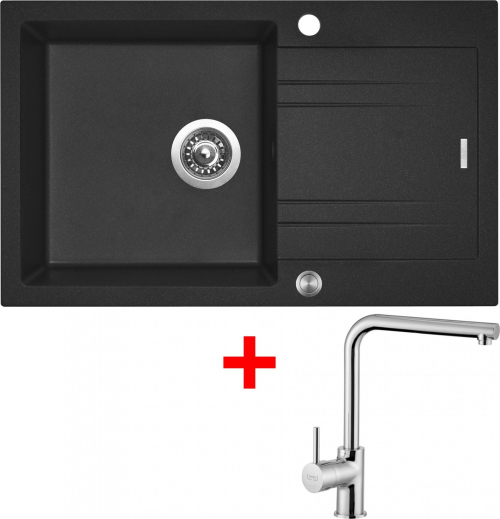 Granitový dřez Sinks LINEA 780 Granblack+ELKA LI78030ELCL