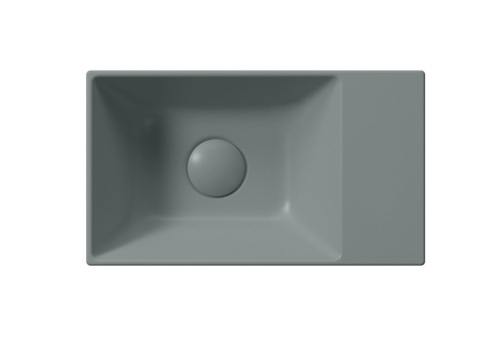 GSI KUBE X keramické umývátko 40x23cm, bez otvoru, pravé/levé, agave mat 9484004