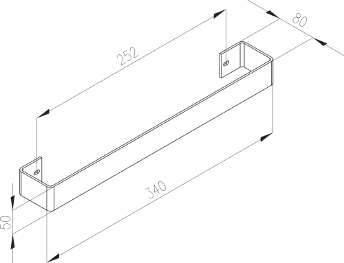 Sapho COLONNA držák ručníků 340mm, nerez lesk IRPA10