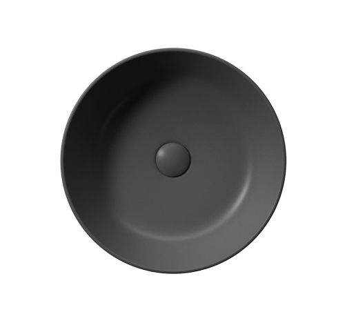 GSI KUBE X keramické umyvadlo na desku, průměr 40cm, černá mat 942626