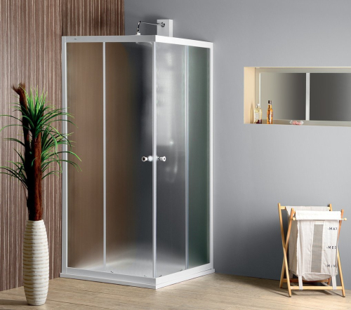 Aqualine ALAIN čtvercová sprchová zástěna 900x900mm, sklo Brick BTQ900