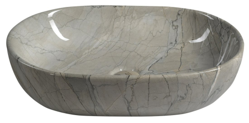 Sapho DALMA keramické umyvadlo na desku, 59x42 cm, grigio MM413