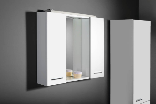 Aqualine ZOJA/KERAMIA FRESH galerka s LED osvětlením, 70x60x14cm, bílá 45025