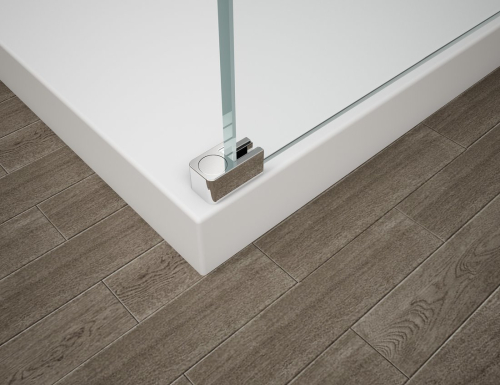 Polysan ESCA CHROME jednodílná sprchová zástěna k instalaci ke stěně, kouřové matné sklo, 1100 mm ES1411-01