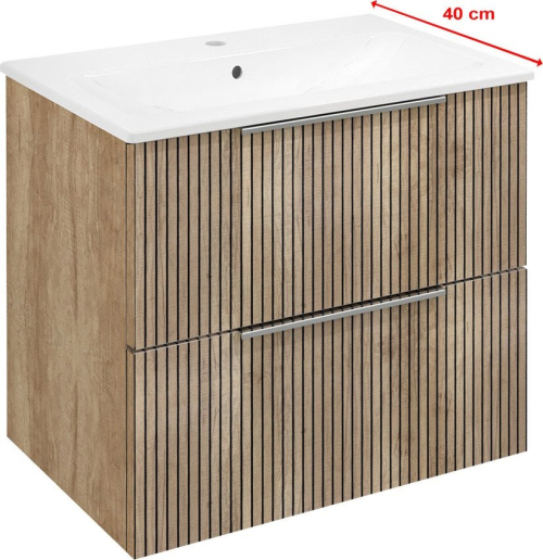 Sapho CIRASA umyvadlová skříňka 58x54x39cm, dub alabama strip CR592-2322