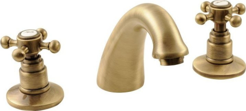 Sapho ANTEA tříprvková umyvadlová baterie s výpustí, bronz 3026