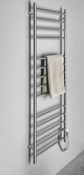 Sapho REDONDO elektrický sušák ručníků, kulatý, 600x1500 mm, 130 W, nerez lesk ER250V