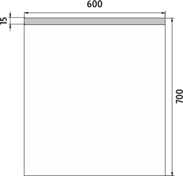 Nimco OBDELNÍKOVÁ - OSTRÉ ROHY LED zrcadlo 600x700 ZP 8002