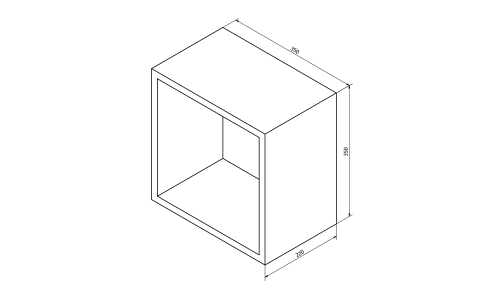 Sapho ESPACE otevřená policová skříňka 35x35x22cm, borovice rustik ESC150-1616