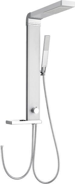 Aqualine ROME sprchový sloup k napojení na baterii, hlavová, ruční sprcha, chrom SL760