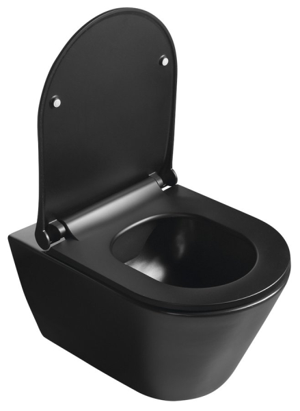 Sapho WC sedátko, SLIM, Soft Close, černá mat 100787-110