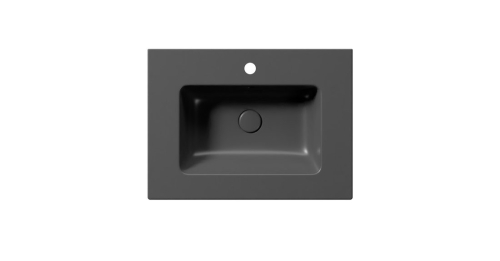 GSI PURA keramické umyvadlo Slim 62x46cm, černá mat 8884126
