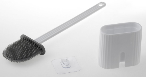 Aqualine WC silikonová štětka závěsná/na postavení, bílá TF010