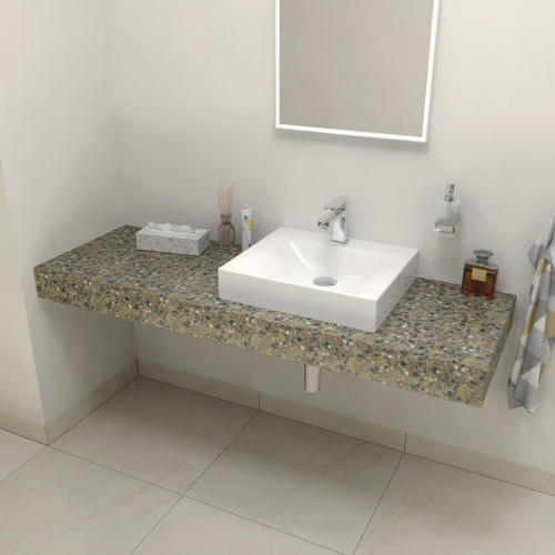 Sapho TAILOR rockstone deska 130x50 cm, provedení límce R TR130R