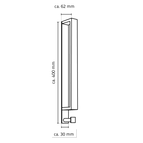 Ridder STYLE držák ručníků 400mm, černá mat 11122110