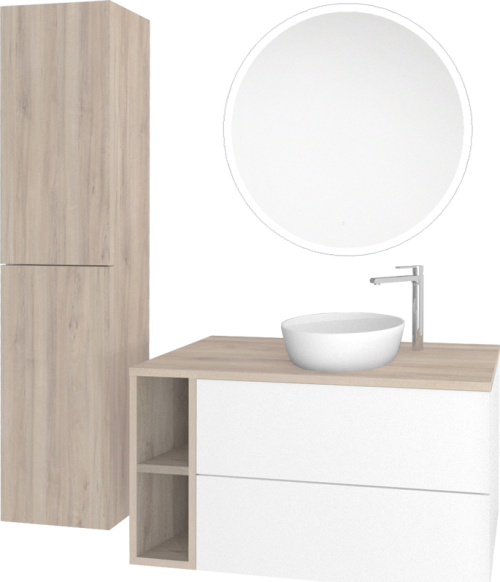 Mereo  Zrcadlo kulaté pr. 80 cm, LED osvětlení a odmlžování CN163