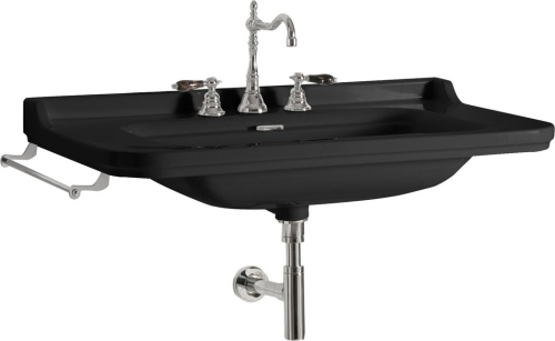Kerasan WALDORF keramické umyvadlo 100x55cm, černá mat 4142K7
