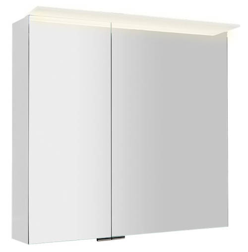 Sapho LINEX galerka s LED osvětlením, 80x70x15cm, bílá LX080-0030