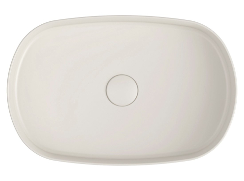 Isvea INFINITY OVAL keramické umyvadlo na desku, 55x36cm, ivory 10NF65055-2K