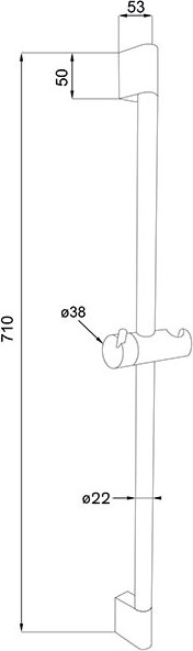 Mereo Držák sprchy posuvný 710 mm CB910E