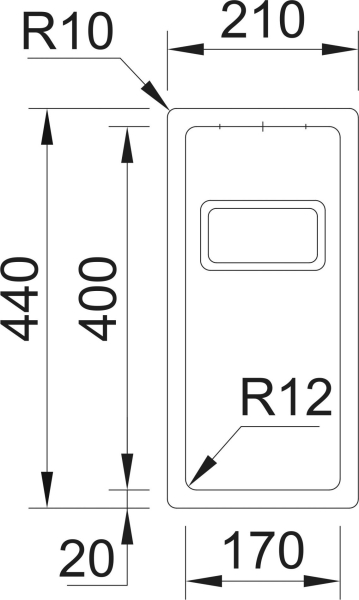Nerezový dřez Sinks BOX 210 FI 1,0mm RDBOK2104401FI