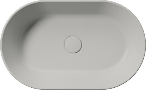 GSI KUBE X keramické umyvadlo na desku, 60x37cm, oválné, cenere mat 945817