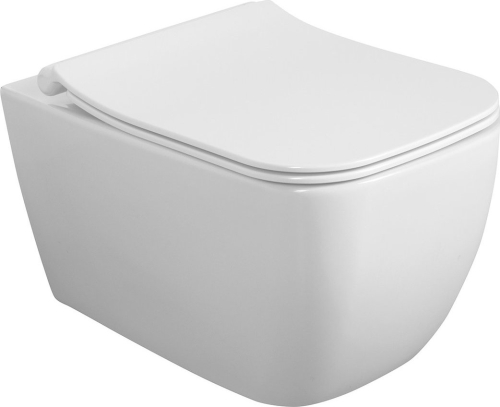 Isvea VEA závěsná WC mísa Rimless, 34, 5x52cm, bílá 10VA02001