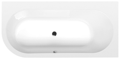 Polysan ASTRA R SLIM asymetrická vana 165x80x48cm, bílá 34611S