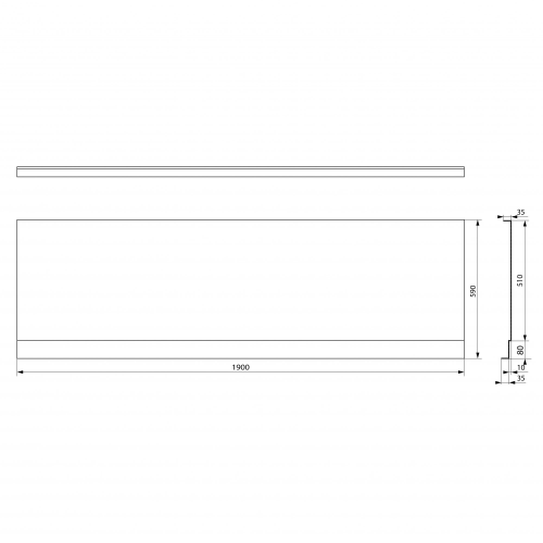 Polysan PLAIN NIKA panel 190x59cm 72561