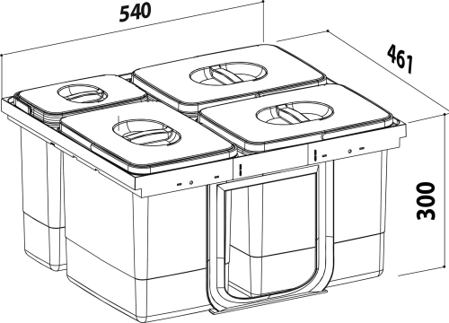 Sinks JAZZ 600 2x15 l + 3x7 l EK2603