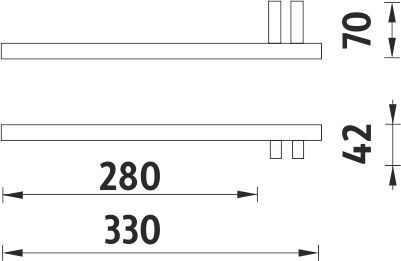 Nimco KEIRA Držák na ručníky levý do nábytku KE 22060AL-26