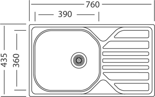 Nerezový dřez Sinks COMPACT 760 M 0,5mm matný STSCMM7604355M
