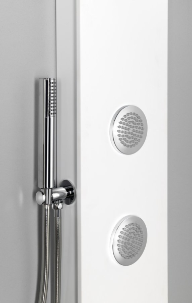 Polysan SPIRIT ROUND termostatický sprchový panel nástěnný, 250x1550mm, bílá 71151