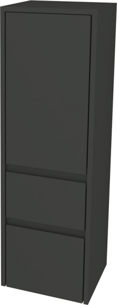 Mereo Opto koupelnová skříňka vysoká 125 cm, levé otevírání, Multidecor, Šedý antracit CN995LSEAN