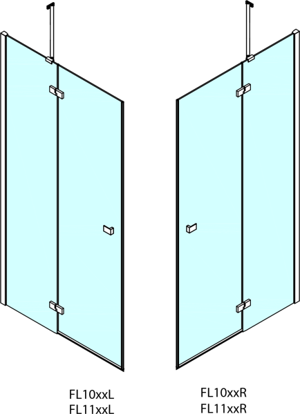 Polysan FORTIS obdélníkový sprchový kout 800x1000 mm, rohový vstup FL1080LFL1010R
