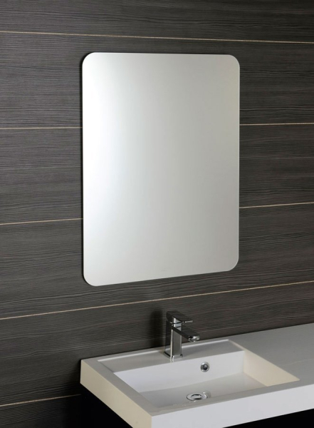 Sapho ISHAPE zrcadlo s broušenou hranou 50x70cm, zakulacené rohy, CU free AG457