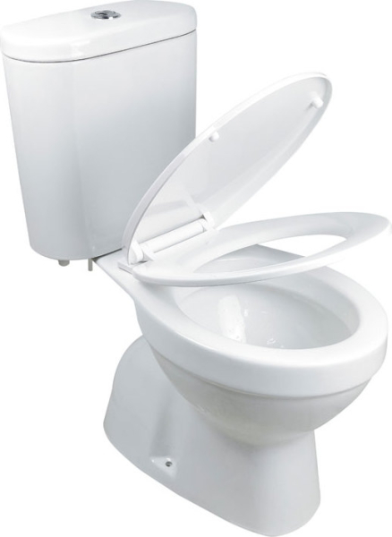 Mereo WC kombi, RIMLESS, spodní odpad s armaturou VSD98