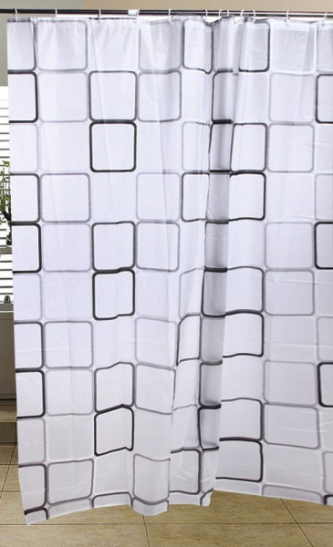 Aqualine Sprchový závěs 180x180cm, vinyl, čtvercový vzor ZV013