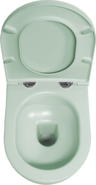 Isvea INFINITY závěsná WC mísa, Rimless, 36, 5x53cm, zelená mint 10NF02004-2T