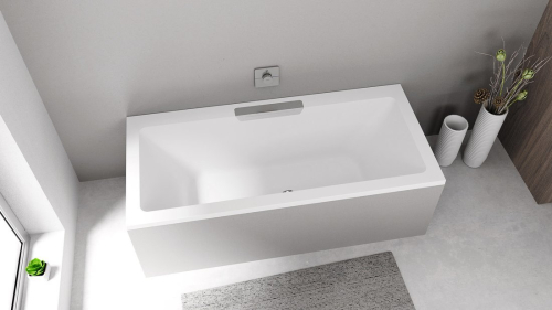 Polysan CASCATA obdélníková vana 185x85x45cm, kaskáda nerez 73836.100