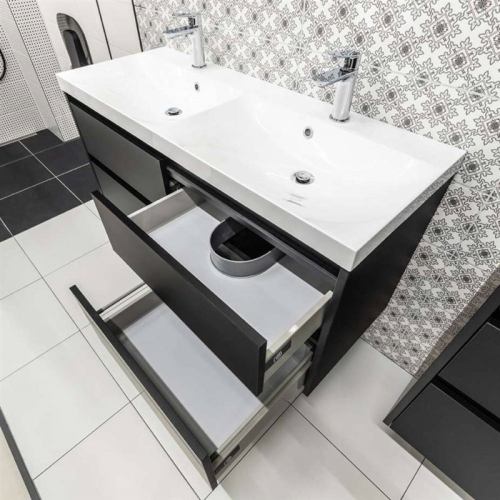 Mereo Mailo, koupelnová skříňka 81 cm, černé madlo, Multidecor, Jasan horský CN591SBJASH