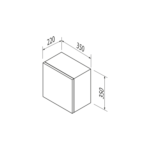 Sapho ESPACE skříňka 35x35x22cm, 1x dvířka, levá/pravá, bílá mat ESC830-3131