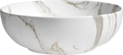 Sapho RONDANE keramické umyvadlo na desku Ø 41cm, bianco carrara AR435BC