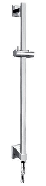 Sapho Sprchová tyč s vývodem vody, posuvný držák, hranatá, 600mm, chrom 1202-04