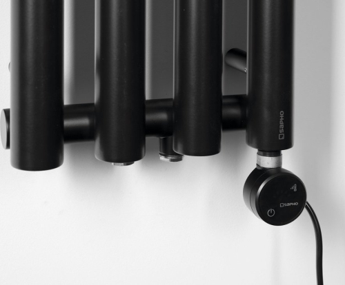 Sapho PILON otopné těleso 270x1800mm, se čtyřmi háčky pro ručník, černá mat IZ122T
