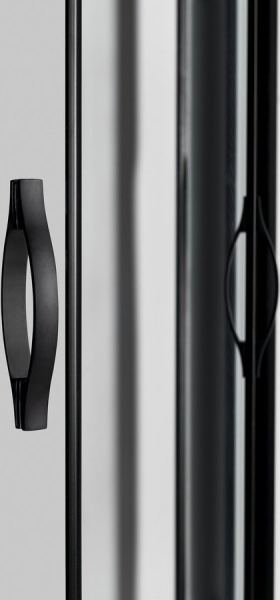 Gelco SIGMA SIMPLY BLACK čtvrtkruhová sprchová zástěna 800x800 mm, R550, čiré sklo GS5580B