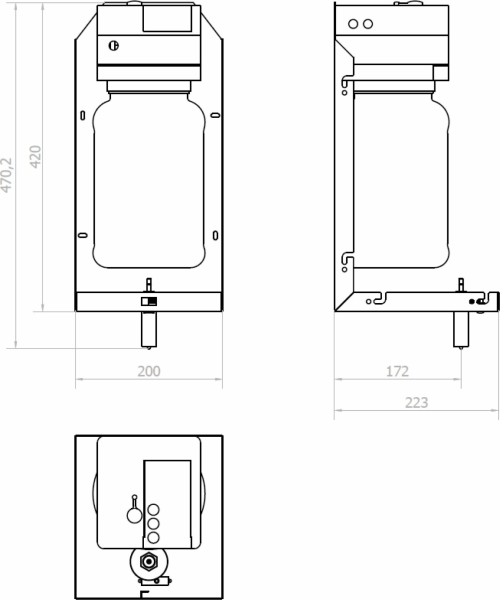 NOFER VELOX zrcadlová skříňka 80cm se senzorovým dávkovačem mýdla, vodovodní baterií a osoušečem rukou MUM000114