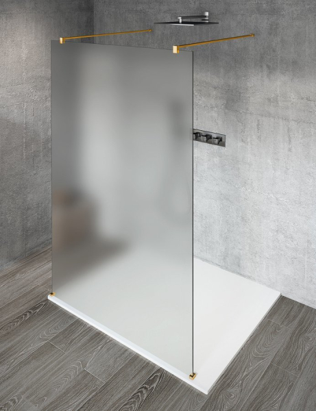Gelco VARIO GOLD MATT jednodílná sprchová zástěna do prostoru, matné sklo, 900 mm GX1490-02